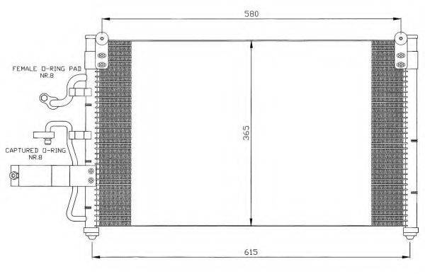 NRF 35355 Конденсатор, кондиціонер