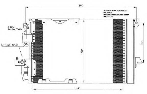 NRF 35416 Конденсатор, кондиціонер