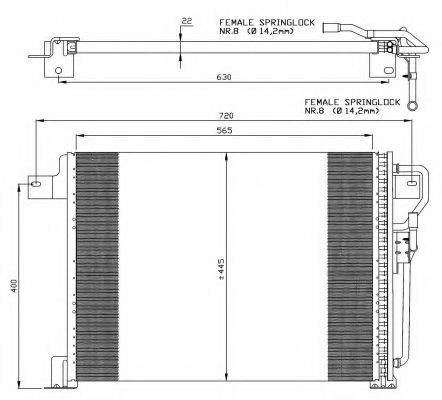 NRF 35834 Конденсатор, кондиціонер