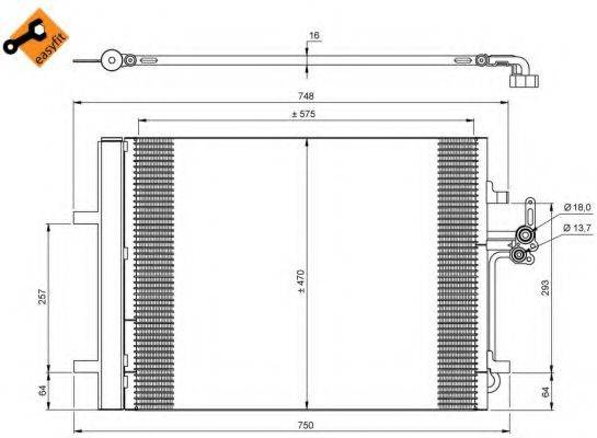 NRF 35850 Конденсатор, кондиціонер