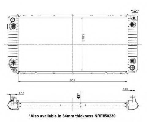 NRF 50230A Радіатор, охолодження двигуна