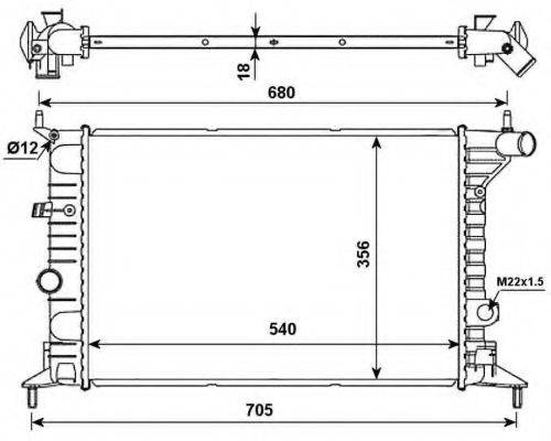 NRF 509516 Радіатор, охолодження двигуна