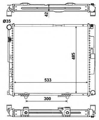 NRF 516572 Радіатор, охолодження двигуна