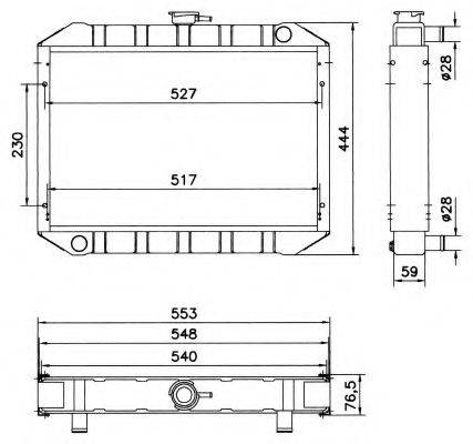 NRF 52048 Радіатор, охолодження двигуна