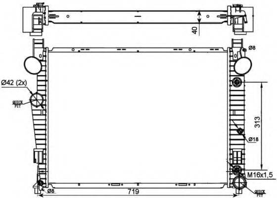 NRF 53103 Радіатор, охолодження двигуна