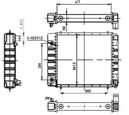 NRF 53149 Радіатор, охолодження двигуна