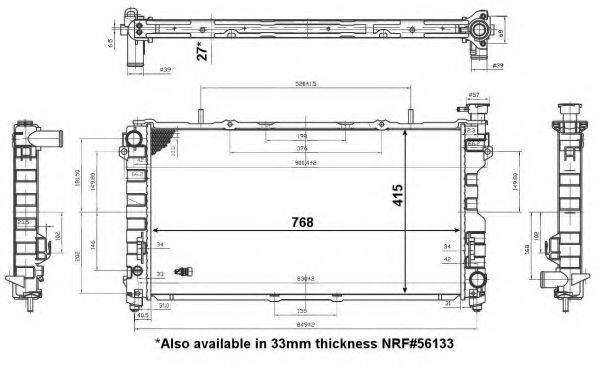 NRF 53156 Радіатор, охолодження двигуна