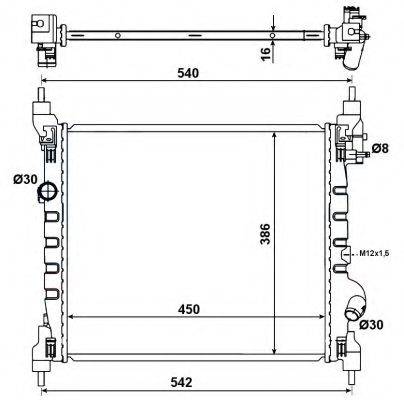 NRF 53195 Радіатор, охолодження двигуна