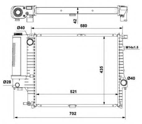 NRF 53897 Радіатор, охолодження двигуна