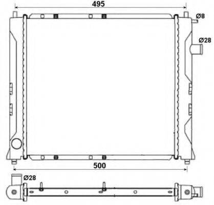 NRF 58107 Радіатор, охолодження двигуна