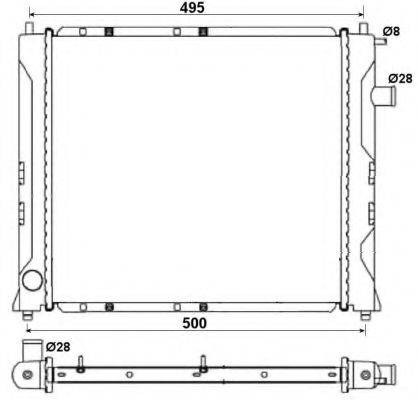 NRF 58107A Радіатор, охолодження двигуна