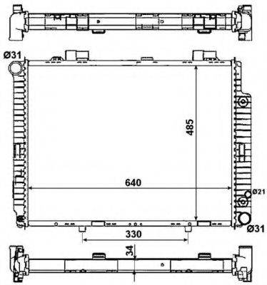 NRF 58159 Радіатор, охолодження двигуна