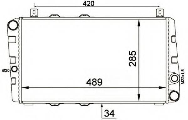 NRF 58250 Радіатор, охолодження двигуна