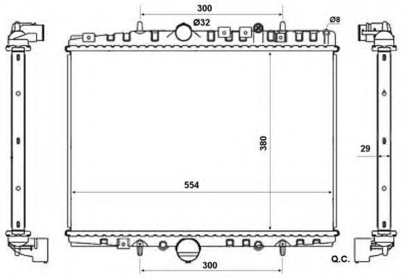 NRF 58303 Радіатор, охолодження двигуна