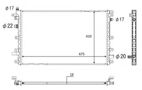 NRF 58569 Радіатор, охолодження двигуна