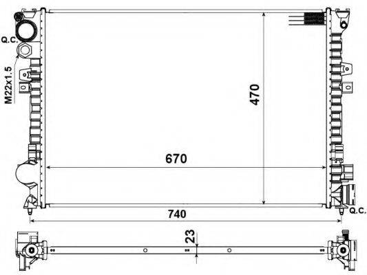 NRF 58958 Радіатор, охолодження двигуна