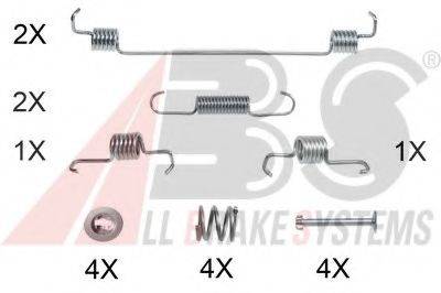 A.B.S. 0018Q Комплектуючі, гальмівна колодка