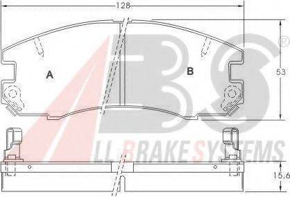 A.B.S. 36767 Комплект гальмівних колодок, дискове гальмо