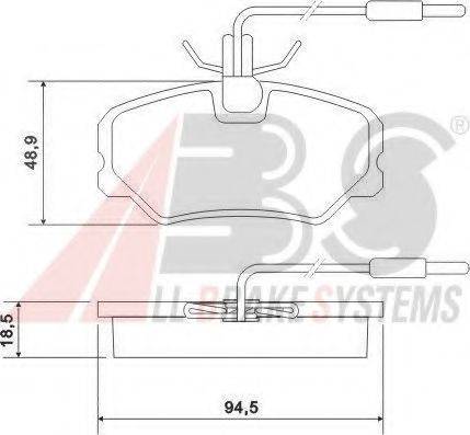 A.B.S. 36879OE Комплект гальмівних колодок, дискове гальмо