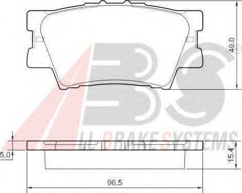 A.B.S. 37545 Комплект гальмівних колодок, дискове гальмо