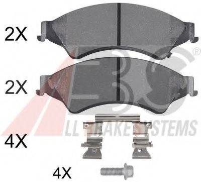 A.B.S. 37973OE Комплект гальмівних колодок, дискове гальмо