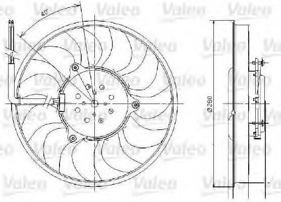 VALEO 696018 Вентилятор, охолодження двигуна