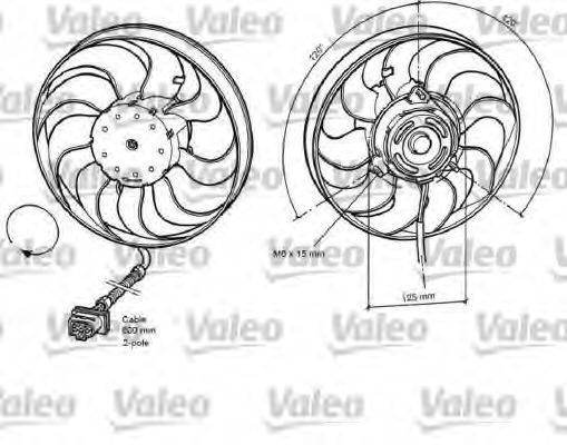 VALEO 696048 Вентилятор, охолодження двигуна