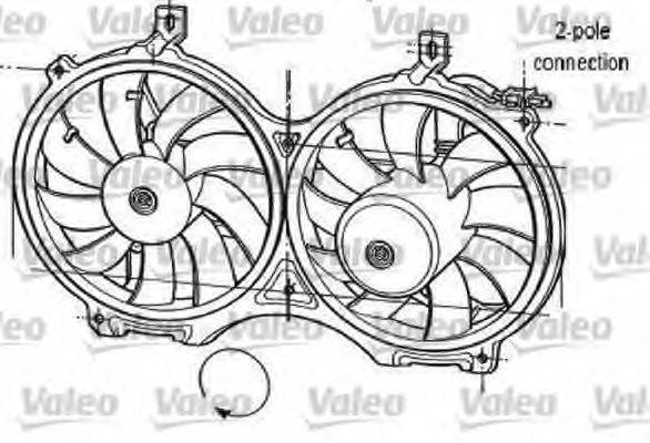 VALEO 696051 Електродвигун, вентилятор радіатора