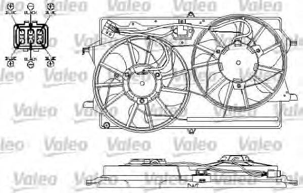 VALEO 696149 Електродвигун, вентилятор радіатора