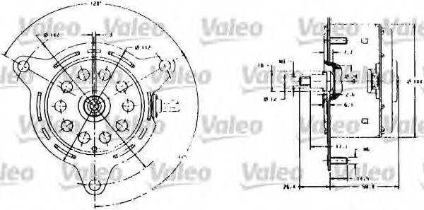 VALEO 698007 Електродвигун, вентилятор радіатора