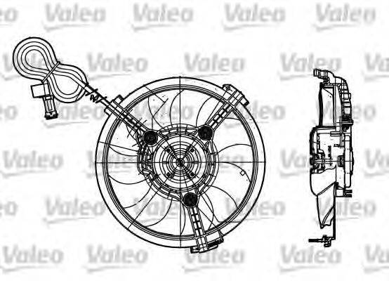 VALEO 698182 Вентилятор, охолодження двигуна