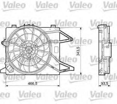 VALEO 698185 Вентилятор, охолодження двигуна