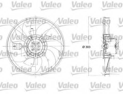 VALEO 698187 Вентилятор, охолодження двигуна