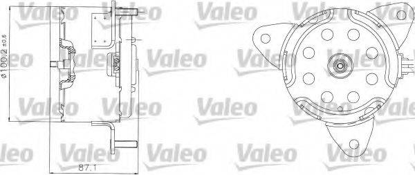 VALEO 698303 Електродвигун, вентилятор радіатора