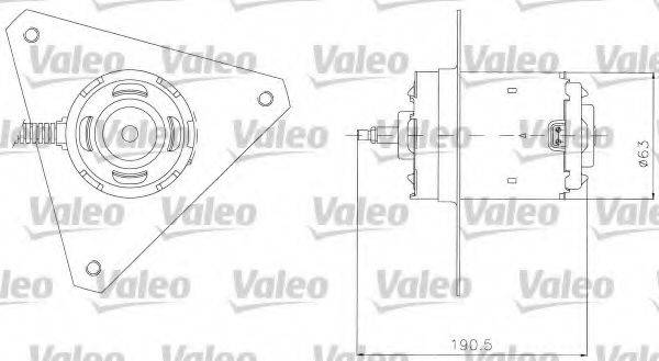 VALEO 698306 Електродвигун, вентилятор радіатора