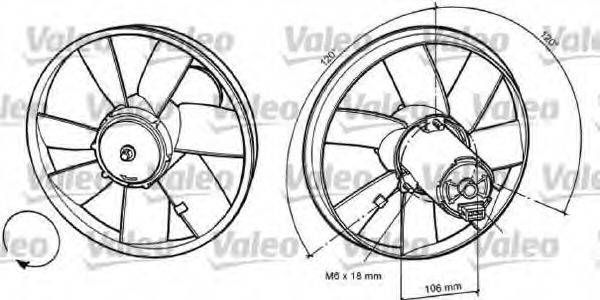 VALEO 698367 Вентилятор, охолодження двигуна