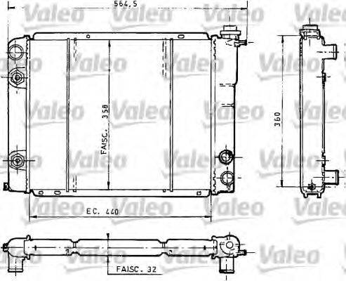 VALEO 730035 Радіатор, охолодження двигуна