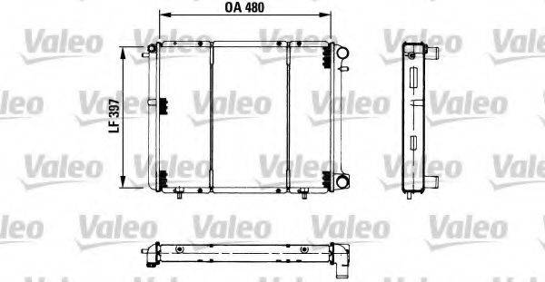 VALEO 730180 Радіатор, охолодження двигуна