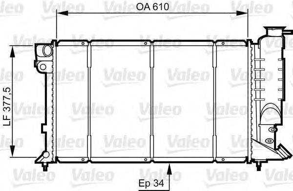 VALEO 730507 Радіатор, охолодження двигуна