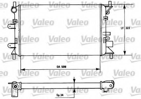 VALEO 730857 Радіатор, охолодження двигуна