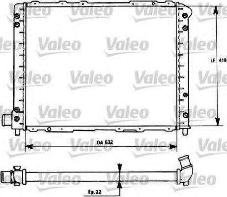 VALEO 731276 Радіатор, охолодження двигуна