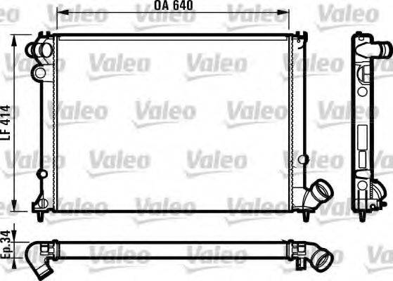 VALEO 731382 Радіатор, охолодження двигуна