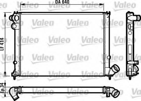 VALEO 731384 Радіатор, охолодження двигуна