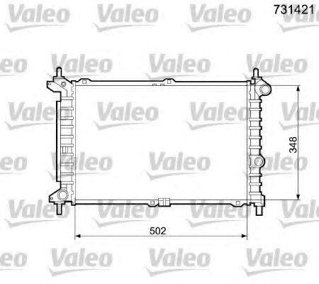 VALEO 731421 Радіатор, охолодження двигуна