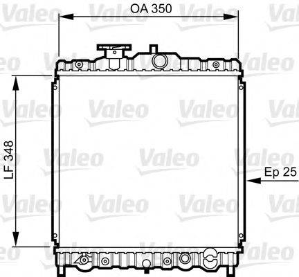 VALEO 731474 Радіатор, охолодження двигуна