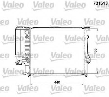 VALEO 731513 Радіатор, охолодження двигуна