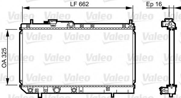 VALEO 731620 Радіатор, охолодження двигуна