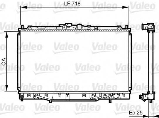 VALEO 731650 Радіатор, охолодження двигуна