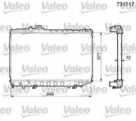 VALEO 731717 Радіатор, охолодження двигуна