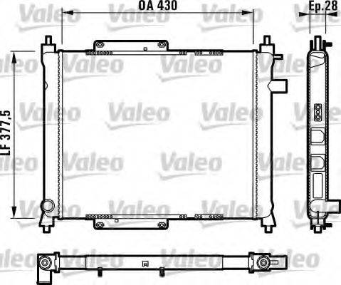 VALEO 731815 Радіатор, охолодження двигуна